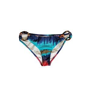 Milly Cabana Tie Dye Wood Ring Bikini Bottoms‎ Made in the USA Size XS